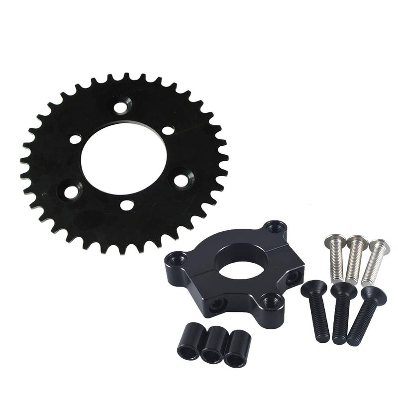 sthus CNC 36T Sprocket with 1.5" Adapter Fit 60cc 66cc 80cc Motorized Bicycle(Black) - Image 3
